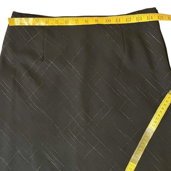 Michele Midi Length A Line Skirt Size 10 Black Lined 80s 90s 1990s Vintage - Picture 4 of 7